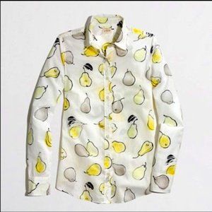 J. Crew Pear Button-Down "Perfect Shirt"